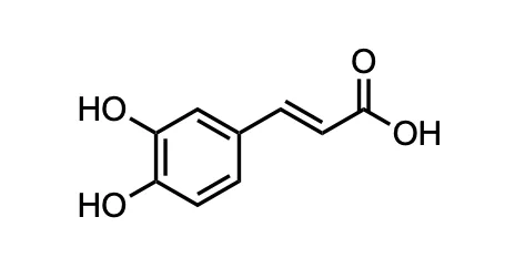 Molecule: caffeic acid Kekule structure.